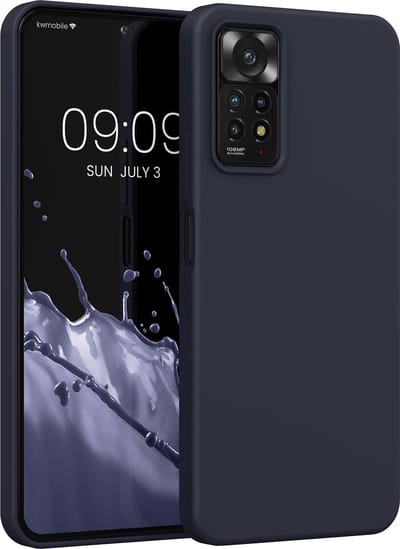 kwmobile telefoonhoesje geschikt voor Xiaomi Redmi Note 11 Pro / Note 11 Pro (5G) / Note 12 Pro (4G) - Hoesje met siliconen coating - Smartphone case in bosbesblauw