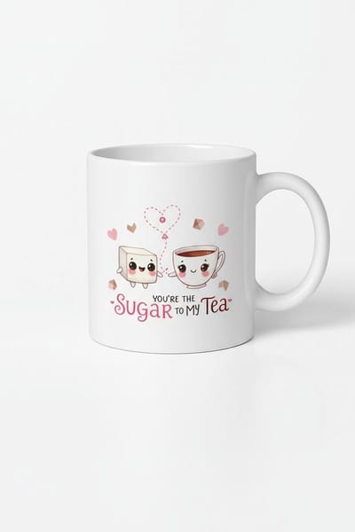 Mok 'You're the Sugar to My Tea' - Romantisch Thee & Suiker Cadeau voor Liefde
