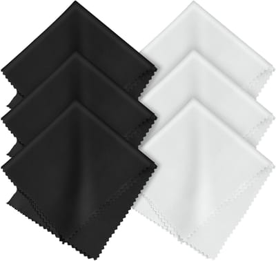 Lintevrije microvezeldoeken voor brillen, tablets en camera's - 6 stuks, 15x18 cm, ideaal voor krasvrije reiniging