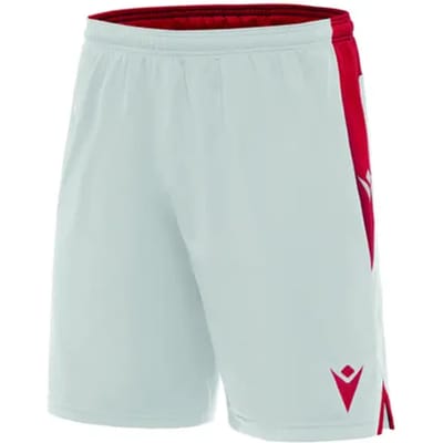 Macron Tempel Short Kinderen - Wit / Rood | Maat: 9-10 Y