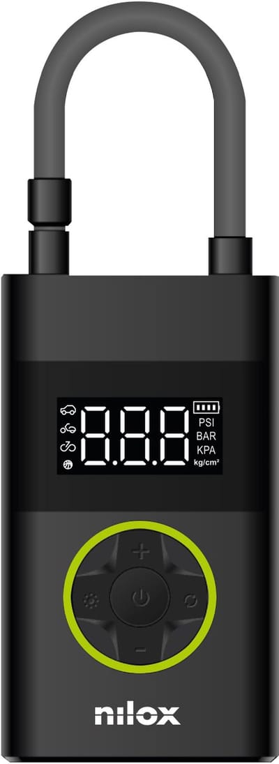 Nilox mini compressor - mulitfunctioneel en draagbaar - fietsbanden - autobanden