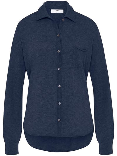 Tricot-overhemd Van Peter Hahn blauw