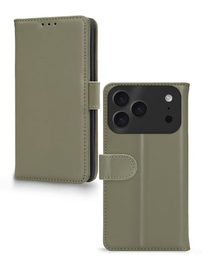 Mobilize Telefoonhoesje geschikt voor Apple iPhone 17 Pro Hoesje | Mobilize Premium Gelly Bookcase Portemonnee | Pasjeshouder voor 3 Pasjes | Telefoonhoesje voor Pinpas / OV Kaart / Rijbewijs - Groen