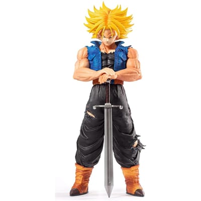 25cm/9.8in Figurine Anime Dragon Ball Z Trunks Figurines d'Action DBZ Figurine Statue Modèle de Collection Jouets Cadeaux black