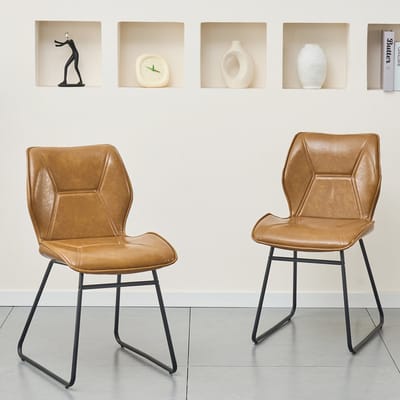 Eetkamerstoelen - 78x60x56 cm - Skandi Stoff Stoel Set - Eenvoudige Montage Kleine Ruimte - Stof - Crème