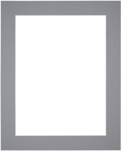 Passe-Partout Fotomaat 15x20 cm - Lijstmaat 25x30 cm - Grijs - Museumkarton - Fotolijst niet inbegrepen