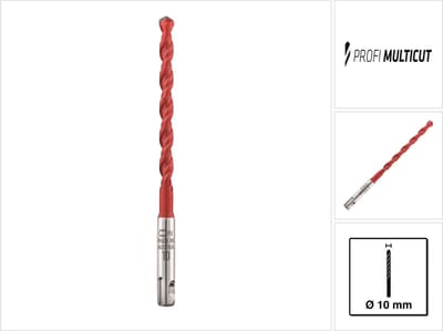Alpen Profi Multicut boor, 200/135, Ø 10.0 mm - onze favoriet, een bijna alleskunner!