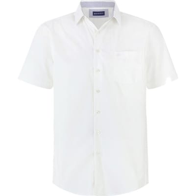 Babista herren Overhemd Met Korte Mouwen - 43/44 - wit - Plus Size