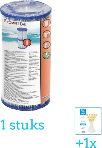Bestway - Flowclear - Filtercartridge Type II - Volumebundel - Filter - 1-delig