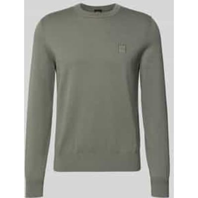 Regular fit gebreide pullover van mix van katoen en kasjmier Model 'KANOVANO_S'