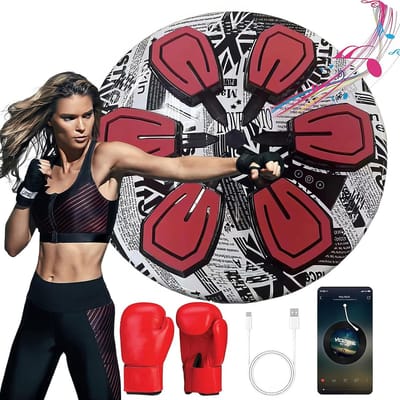 Muziek Boksmachine - Workout Trainer - Thuis Fitness - Smart Bluetooth - 45 x 42 x 10 cm - Zwart