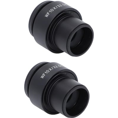 2 STuks 10X Microscoopoculair 22 mm Hoge Oogpunt Breed Gezichtsveld Optische Lens Oculair Dioptrie-instelling 30 mm Bevestiging