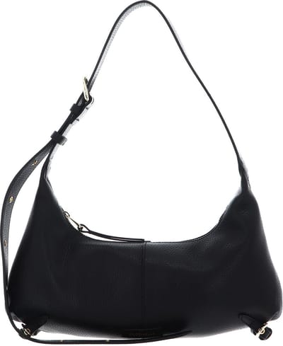 COCCINELLE Leren Schoudertas Abigail Shoulder Bag Noir Zwart