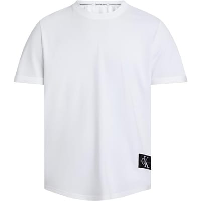 Calvin Klein Letter Ronde Hals Verlaagde Schouders Korte Mouw T-shirt Heren T-shirts J30J323482-YAF M white