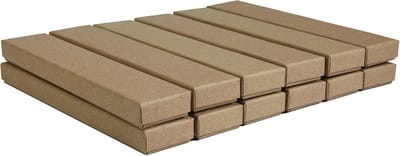 48x Rechthoekige Bruine Cadeaudozen voor Sieraden, Pennen of Kleine Geschenken (21cm)