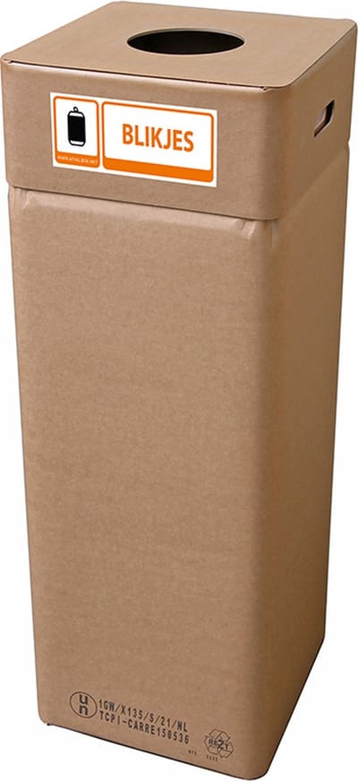 Blikjes inzamelbak karton Afvalbox | Blikjes inzamelbak inzamelbak statiegeld blik | afvalbak blikjes