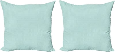 ABAKUHAUS Hoekkussenhoes, decoratieve hoes, 2 stuks, modern accent, dubbelzijdige digitale print, 60x60 cm, licht zeegroen mintgroen