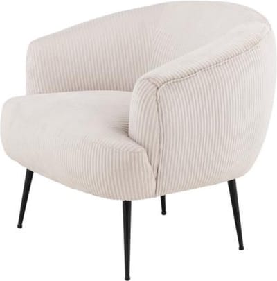 Svea - Vona fauteuil - ribstof - beige