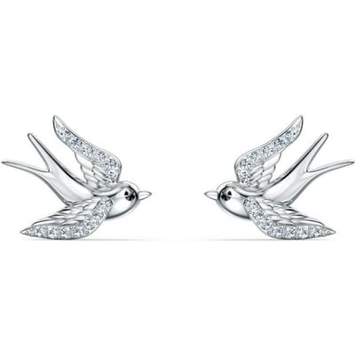 Swarovski Vergulde Witgouden Oorbellen Damesoorbellen 5530815 Silver White,One Size gray