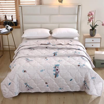 Gewatteerde zomer eenpersoonsbed tweepersoonsbed licht Bedrukte quilt kern Airconditioning quilten twin queen size dekbed Dunne geruite dekbed 100x150cm