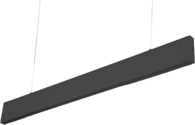 Groenovatie LED Linear Hangarmatuur - 20W - 90cm - Mat Zwart - Warm Wit