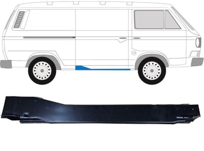 Reparatiepaneel geleiding schuifdeur voor Volkswagen Transporter T3 1979-1992