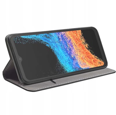 Jaym, Hoesje geschikt voor Samsung Galaxy Xcover 6 Pro - Magnetisch Folio met Standaard, Zwart