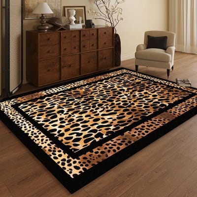 Europese Luipaard Hoge Kwaliteit Tapijt Woonkamer Huisdecoratie Ontspanning Bank Grote Vloerkleden Slaapkamer Nachtkastje Antislip Vloermat 60x90cm