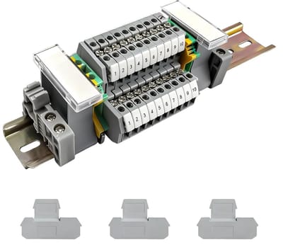 Kit voor DIN Rail Aansluitblokken - UK/MBKK2.5 Serie, Plug Strip en Doorvoer Klemmen voor Betrouwbare Verbindingen