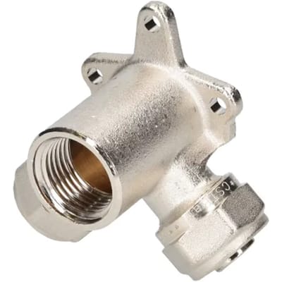 Sanivesk Meerlagen Muurplaat T-stuk Hoek 16mmx1/2"fx16mm