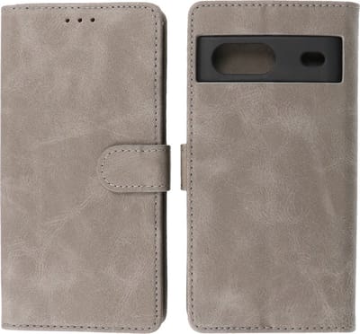 Google Pixel 7 Hoesje Book Case Portemonnee Telefoonhoesje - Grijs