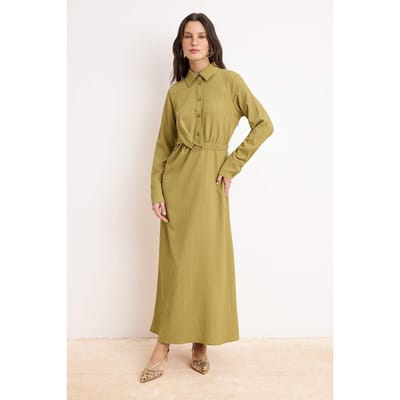 Dames maxi-jurk, plat model, lang, casual/dagelijks, A-lijn model, geschikt voor hijab