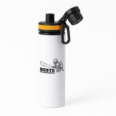 Hacebo® - Beste brandweerman waterfles met draaidop oranje - Beste brandweerman - collega - cadeau - water fles - 850ML