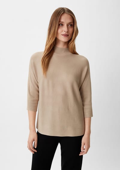 Gebreide pull met inzetstukken voor vrouwen COMMA