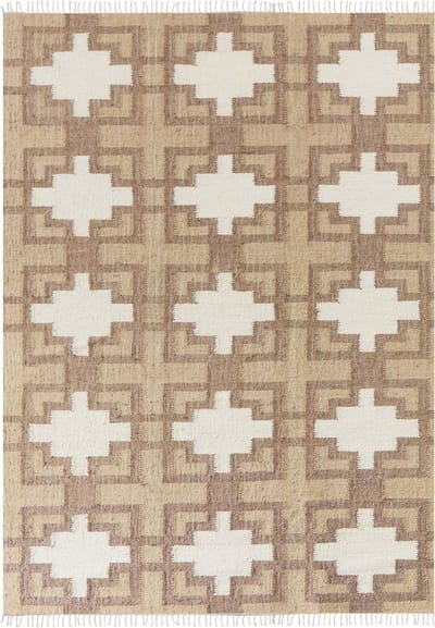 KONURTAY - Laagpolig vloerkleed - Lichtbeige - 160 x 230 cm - Jute
