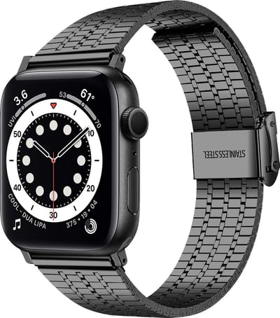 Strap-it Nylon Loop band - Geschikt voor Apple Watch Series 1/2/3/4/5/6/7/8/9/10/11/SE/SE2/SE3/Ultra (2/3) - Wit - Nylon bandje met klittenband - Stof iWatch bandje voor maat: 44mm / 45mm / 46mm / 49mm