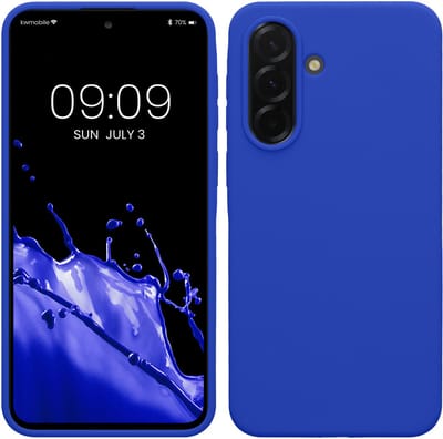 kwmobile telefoonhoesje geschikt voor Samsung Galaxy A37 5G - Hoesje met siliconen coating - Smartphone case in Baltisch blauw