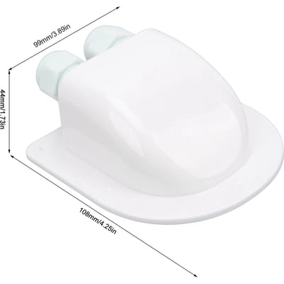 Kabeldoorvoerwartelbox IP68 Waterdicht Weerbestendig Dubbele Kabeldoorvoerbehuizing voor Camper Dak Boot Jacht Wit wit