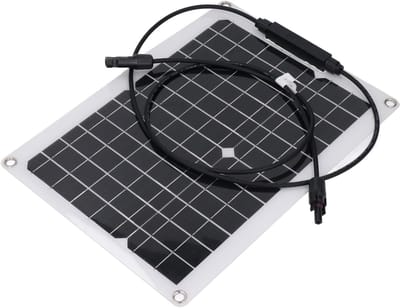 Zonnepaneel - Zonnelader - Batterij Opladen - Overbelastingsbeveiliging - 380 x 280 mm - Zwart