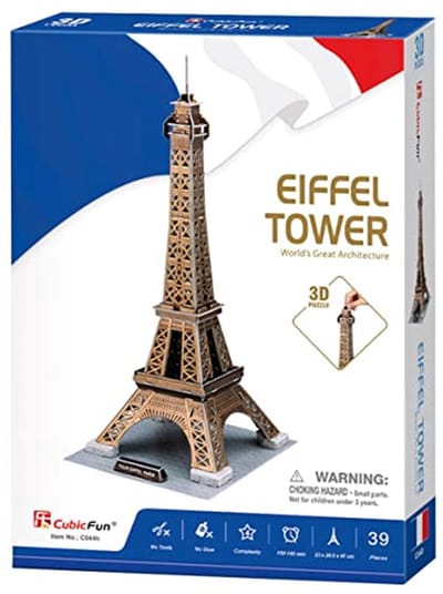 3D Puzzel Eiffeltoren - Kinderpuzzel met 39 Stukjes - Cadeau voor Kinderen en Volwassenen