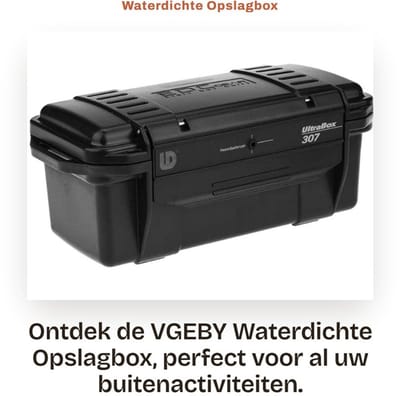 Dailygoods - Waterdichte Opslagbox - Schokbestendig en Weerbestendig voor Buitenactiviteiten