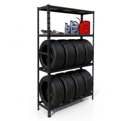 Bandenrek voor 8 banden - 180 x 110 x 40 cm - 600 kg - zwart