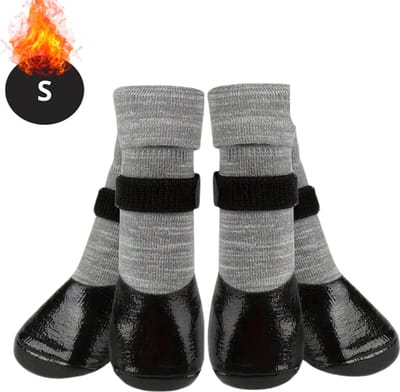 Nivard Hondenschoenen Pootbeschermer - Hondenschoenen - 4 Stuks - Hondenschoentjes - Pootbescherming Hond - Waterbestendig - Antislip - Zwart - S