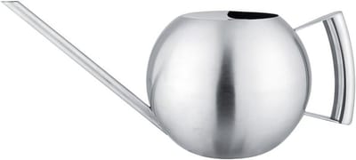 Ronde Gieter - Waterkruik Planten - Planten Water Geven - Lange Nauwkeurige Tuit - 1000 ml Capaciteit - Zilverkleurig