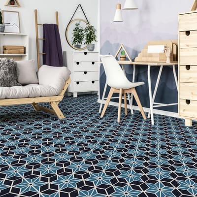 Antislip vloerstickers met beschermende coating - HERMES vloertegels - 1 sticker van 60x100 cm