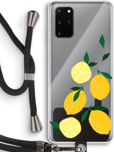 Case Company® - Hoesje met koord geschikt voor Samsung Galaxy S20 Plus hoesje met Koord - You're my lemon - Telefoonhoesje met Zwart Koord - Bescherming aan alle Kanten en Over de Schermrand