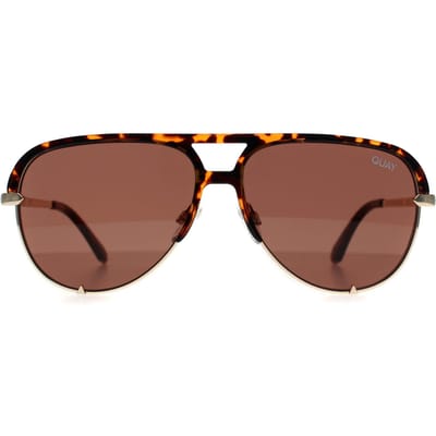 Quay High Key Mini Remixed TORT zonnebril tortoise bruin