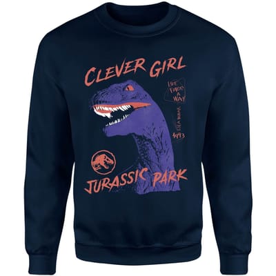 Jurassic Park Life Finds A Way Raptor Sweatshirt - Blauw - S