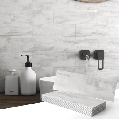 Dailygoods- Plaktegels 3D marmer effect - Zelfklevende Tegels - Wandpanelen - Spatwand Keuken - Waterdicht - Hittebestendig - 16 Tegels - Wandtegels
