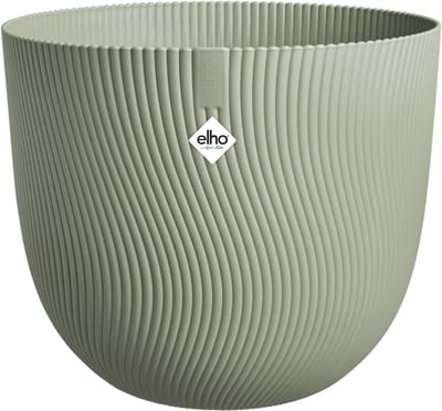 Elho Sereh Rond 25 - Bloempot voor Binnen & Buiten - 100% Gerecycled Plastic - Ø 24.5 x H 21 cm - Scandinavisch groen